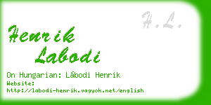 henrik labodi business card